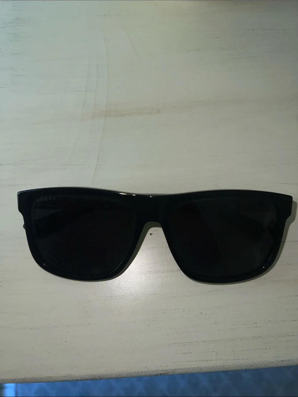 Gucci Black Rectangular Sunglasses
